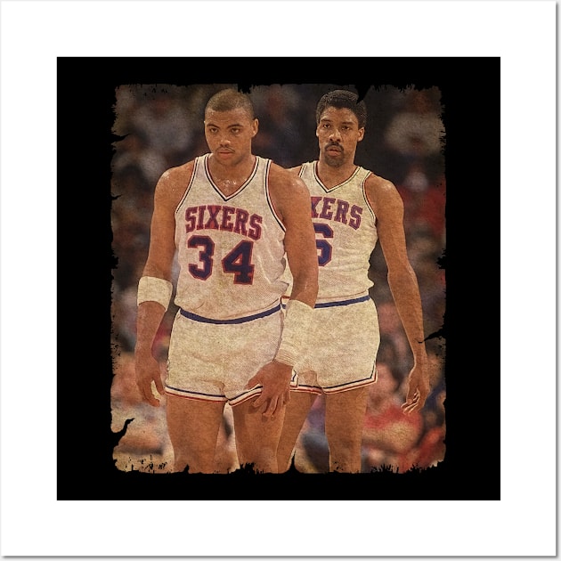 Charles Barkley and Julius Erving Wall Art by MJ23STORE